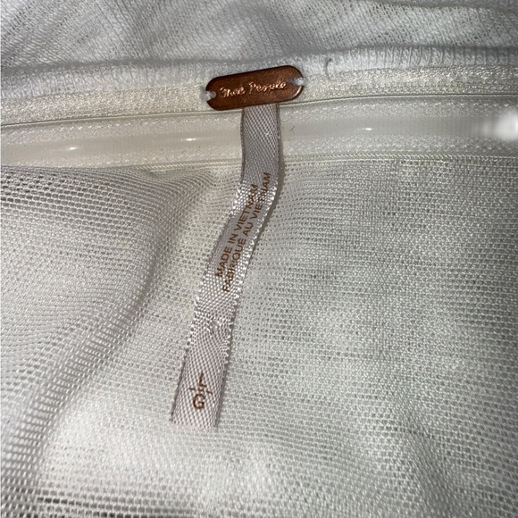 Free People White Ribbed Strapless Boulevard Tube Top Size Large - Picture 8 of 9